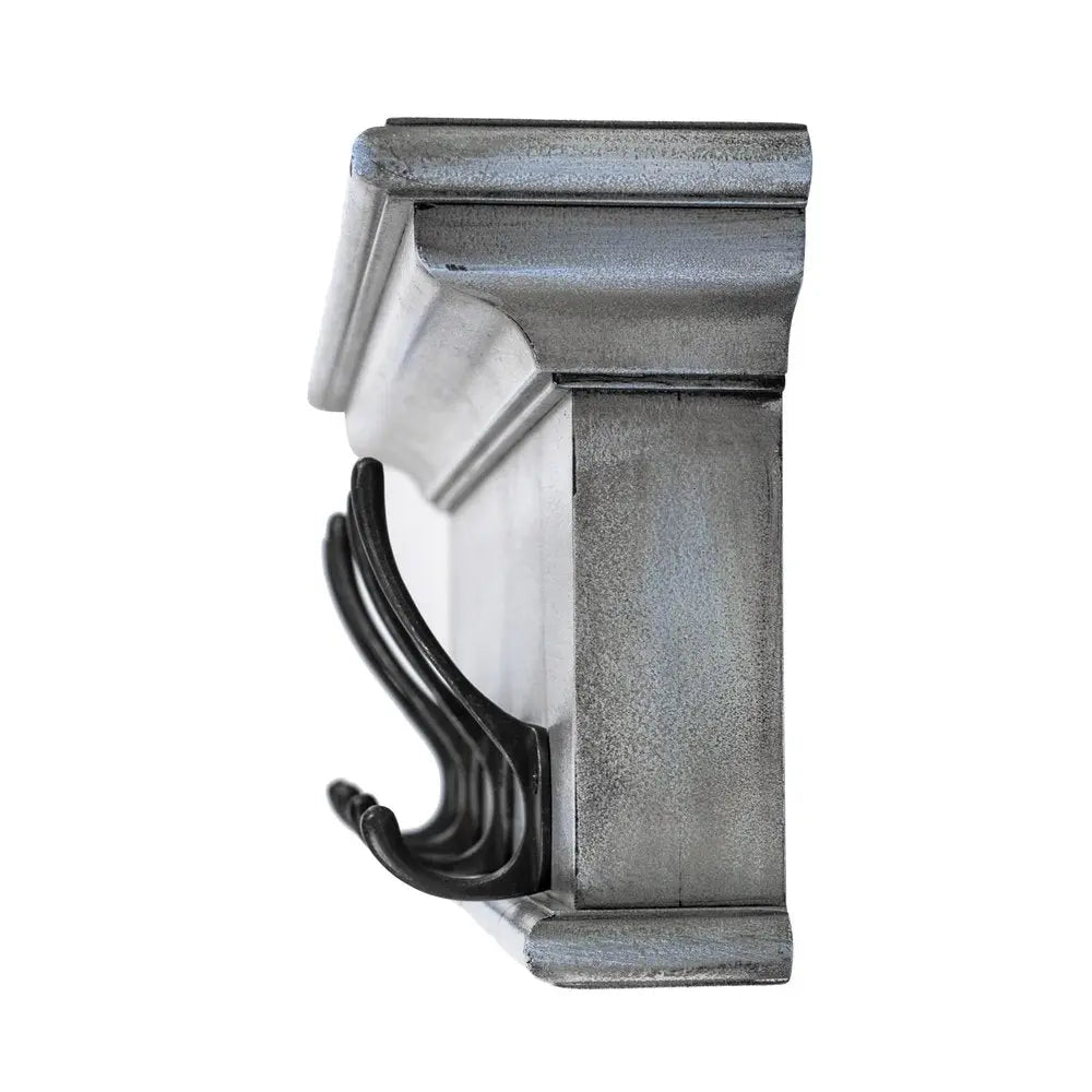 28" Black And Blue Solid Wood Four Hook Wall Mount Coat Rack HomeRoots