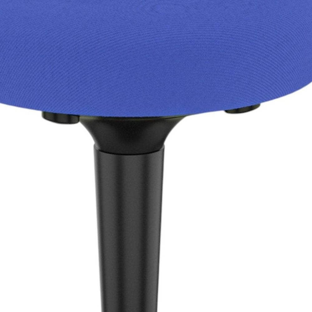 Blue and Black Adjustable Height Swivel Office Chair