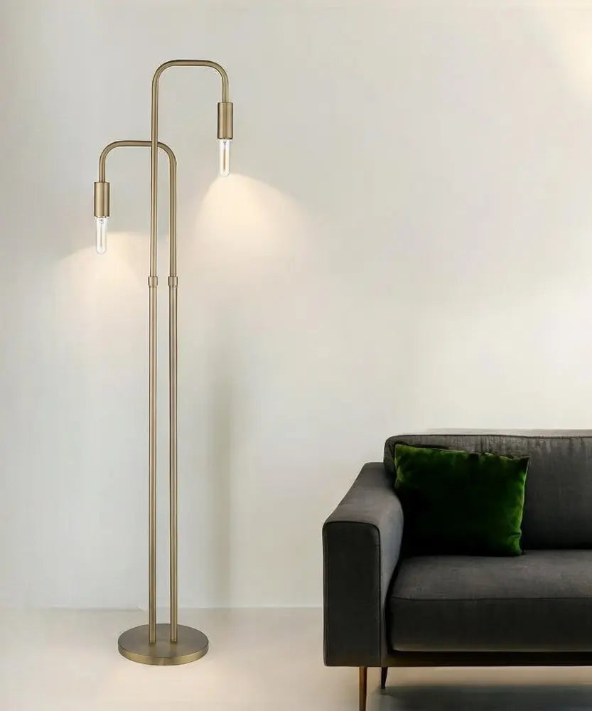 63" Two Light Torchiere Floor Lamp HomeRoots