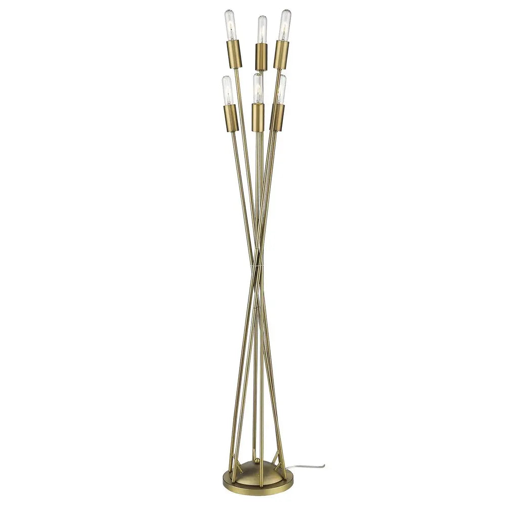 60" Six Light Torchiere Floor Lamp HomeRoots
