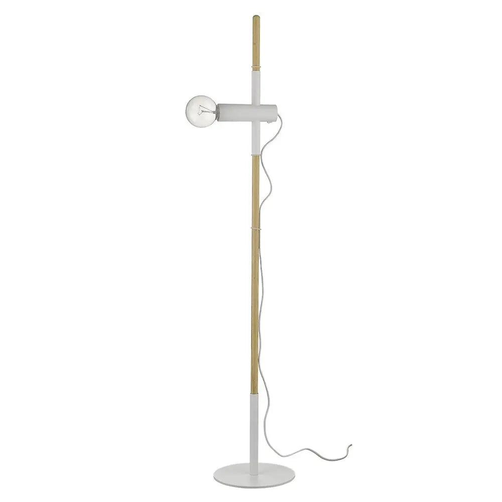 55" Brown And White Reading Floor Lamp HomeRoots