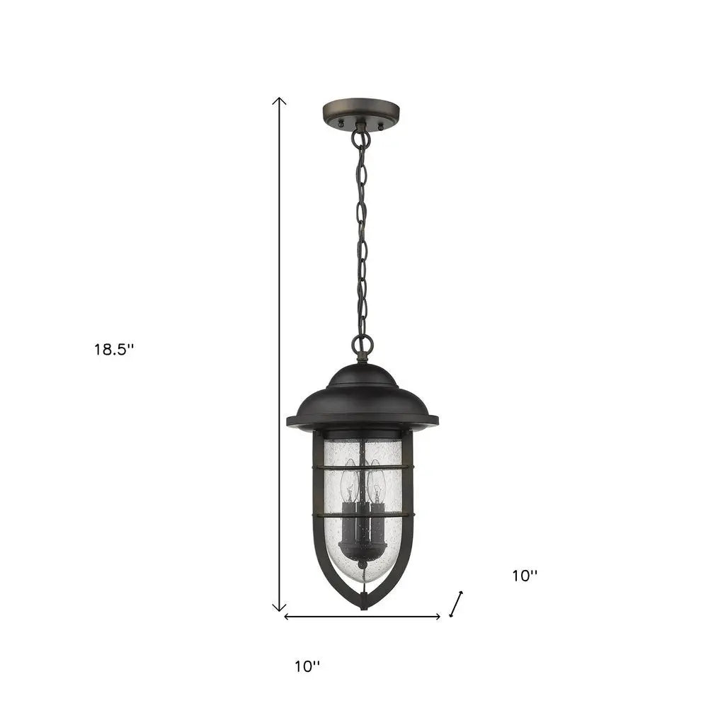 Dylan 3-Light Oil-Rubbed Bronze Hanging Lantern HomeRoots