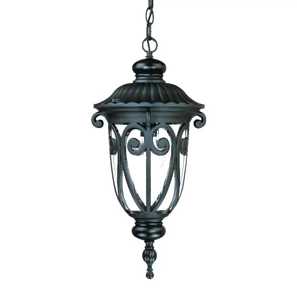 Naples 1-Light Matte Black Hanging Light HomeRoots
