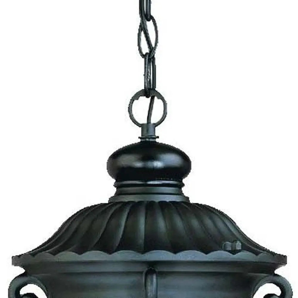 Naples 1-Light Matte Black Hanging Light HomeRoots