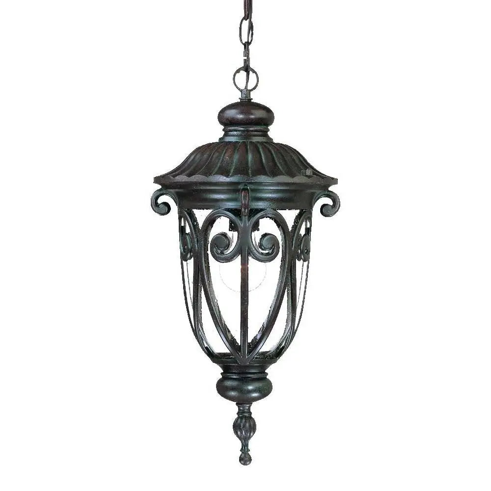 Naples 1-Light Marbelized Mahogany Hanging Light HomeRoots