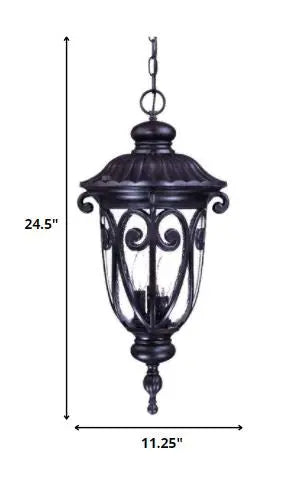 Naples 3-Light Marbelized Mahogany Hanging Light HomeRoots
