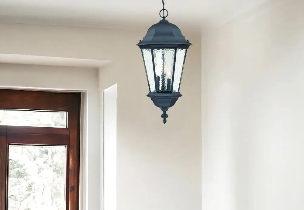 Telfair 3-Light Matte Black Hanging Light HomeRoots