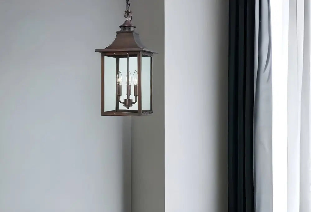 St. Charles 3-Light Acopper Patina Hanging Light HomeRoots