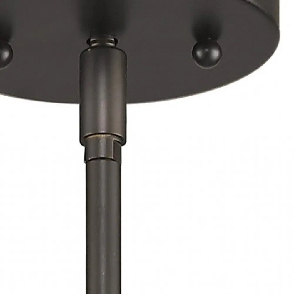 Brushed Bronze Minimalist Cylindrical Hanging Light HomeRoots