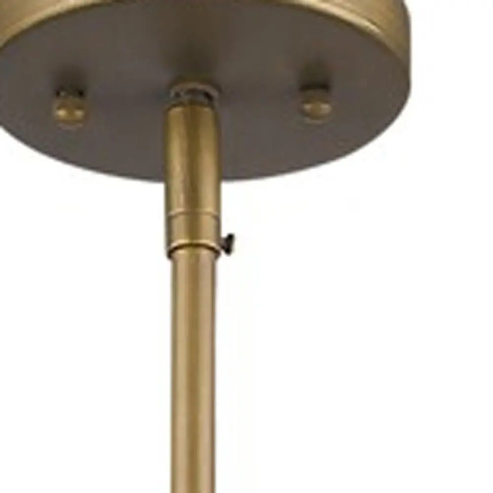 Brushed Gold Metal Cage Hanging Light HomeRoots