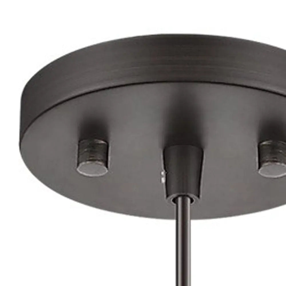 Glass and Bronze Mesh Shade Hanging Light HomeRoots