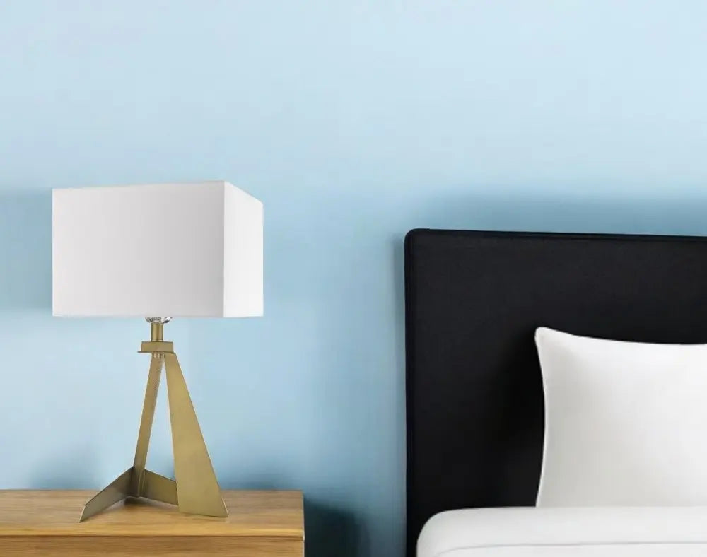 25" Brass Metal Novelty Table Lamp With White Shade HomeRoots