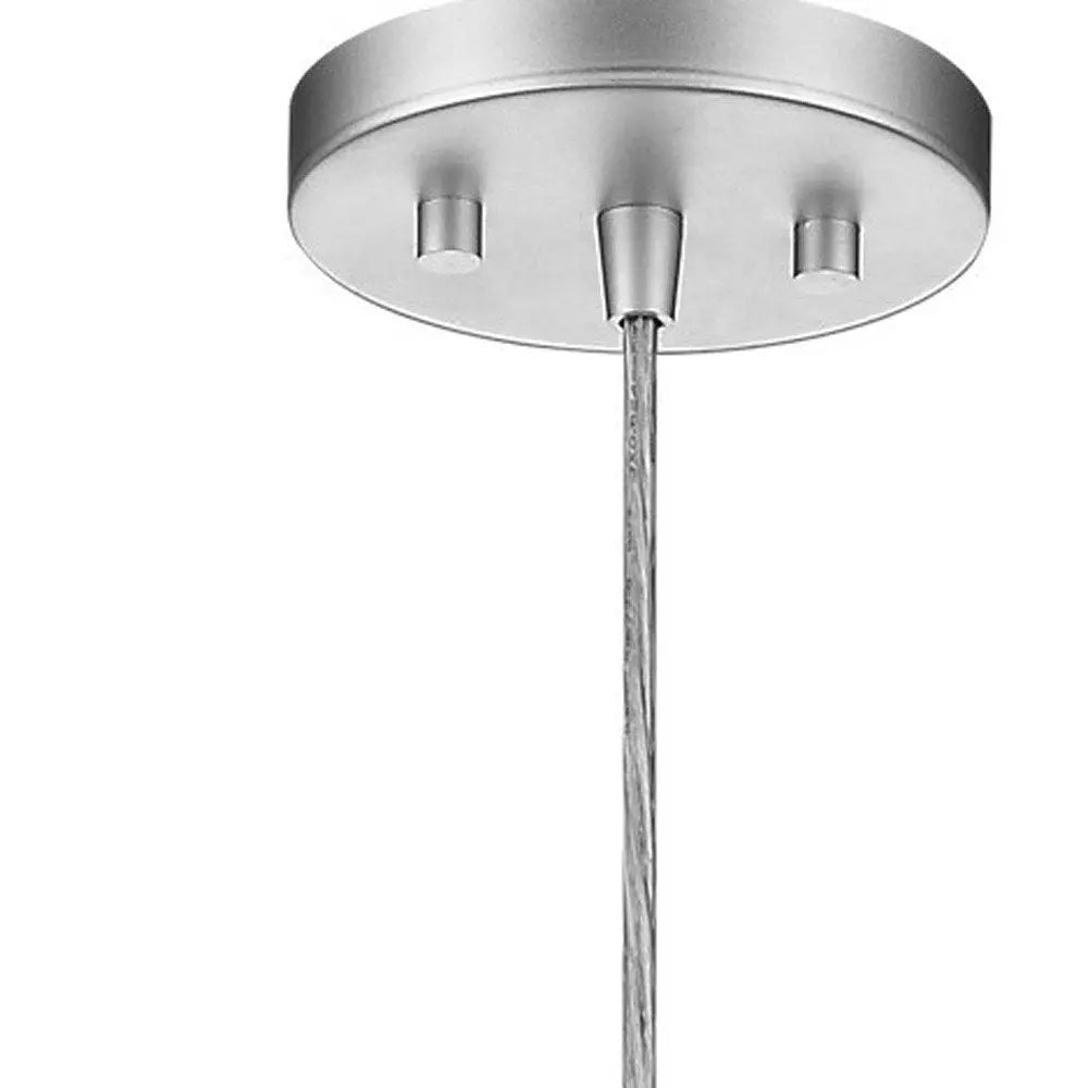 Acrylic and Steel Shade Hanging Globe Light HomeRoots