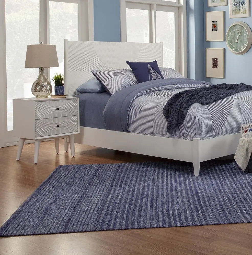 26" Solid Wood and Wood Two Drawer Nightstand HomeRoots