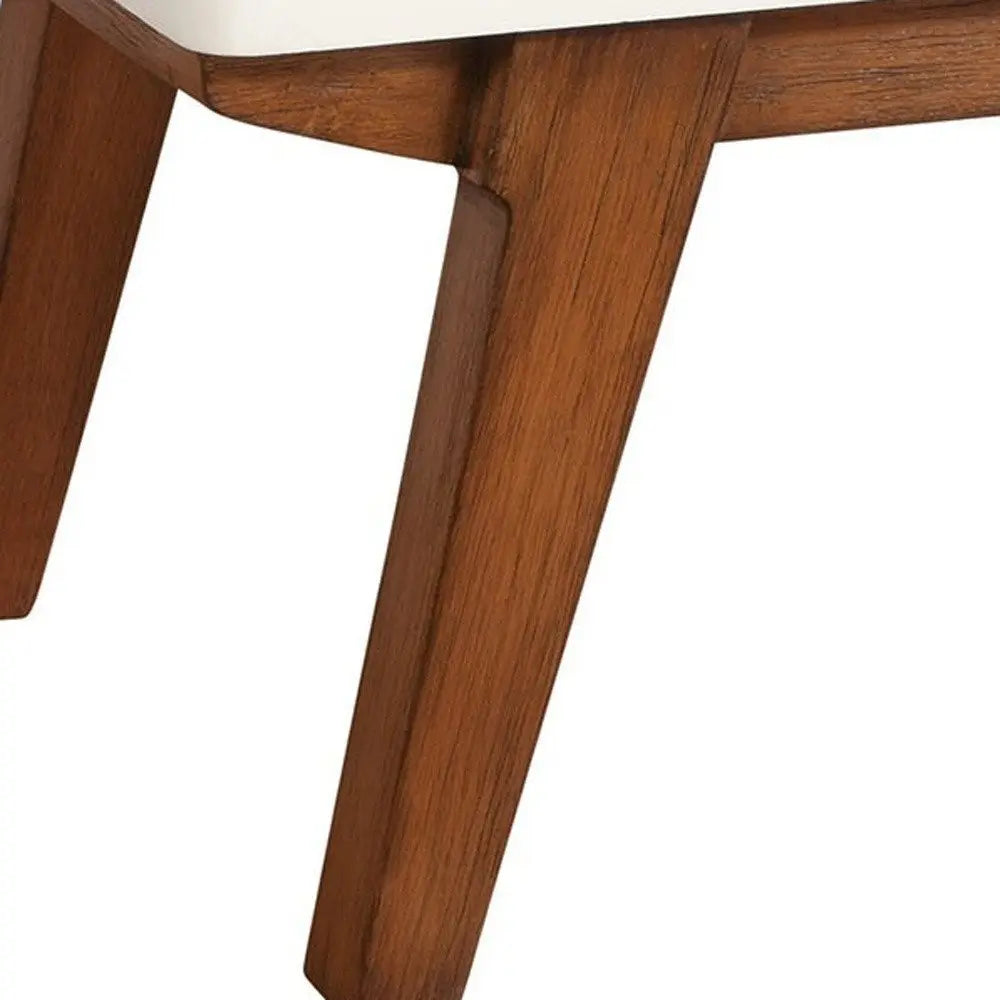 26" White Two Drawer Wood Nightstand HomeRoots