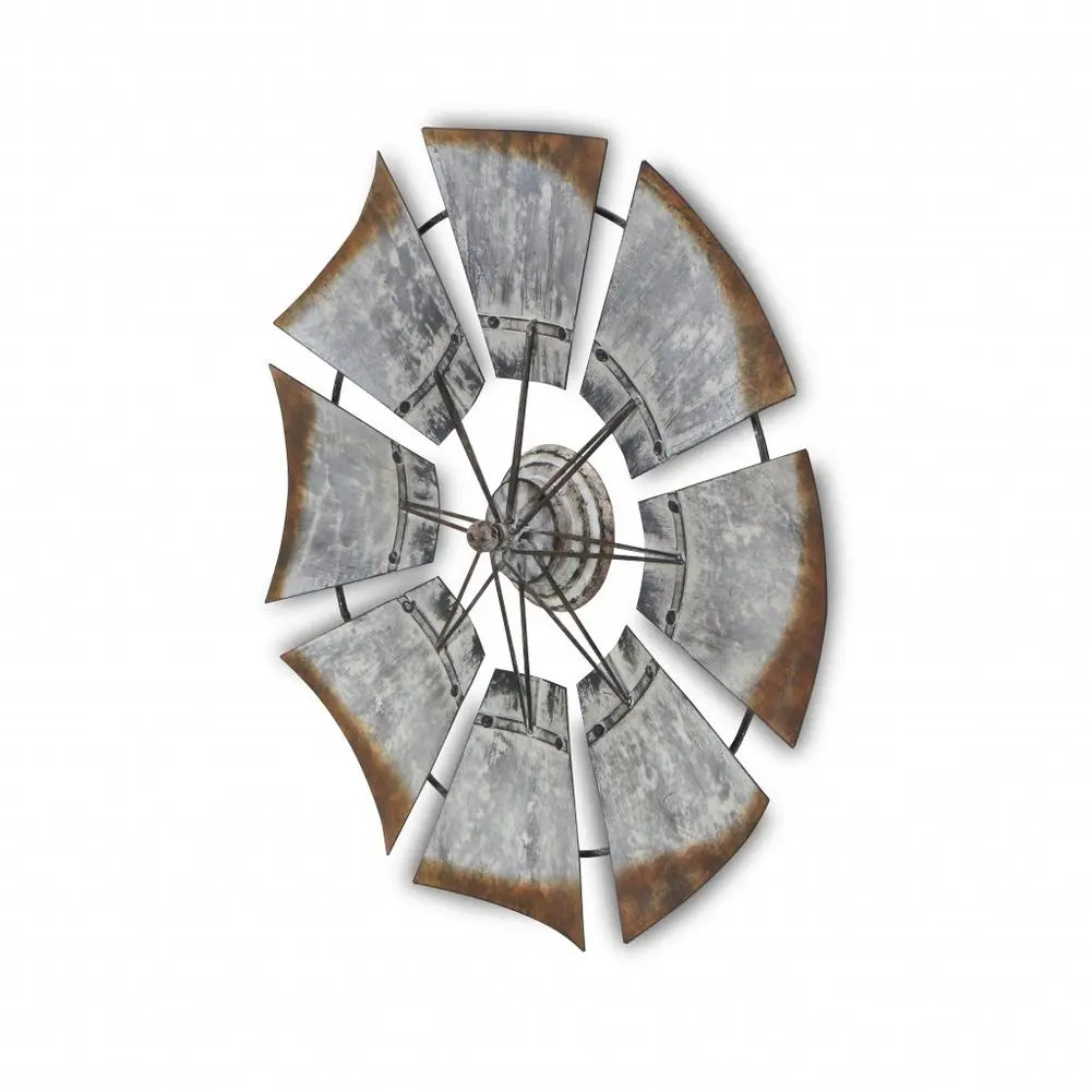Metal Windmill Shaped Wall Decor HomeRoots