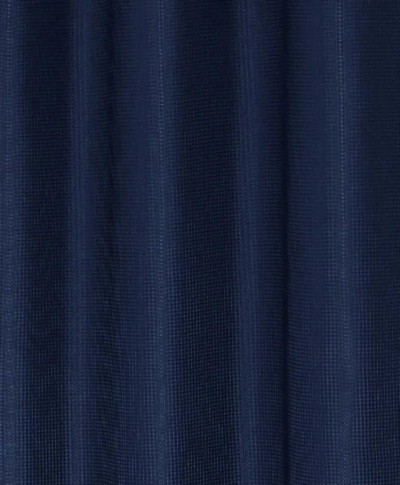 Luxurious Navy Waffle Weave Shower Curtain HomeRoots