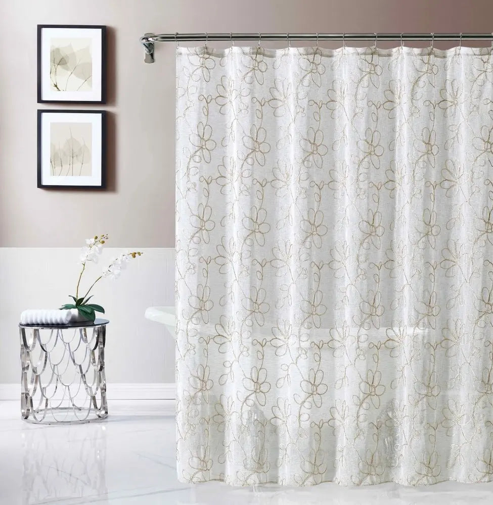 72" Linen Polyester Shower Curtain HomeRoots
