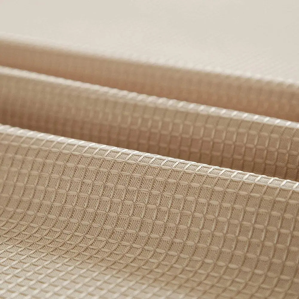 Mocha Sheer and Grid Shower Curtain and Liner Set HomeRoots