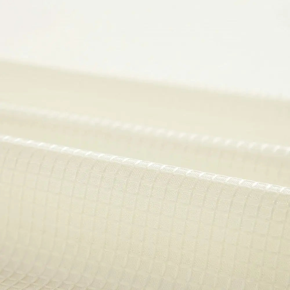 Ivory Sheer and Grid Shower Curtain and Liner Set HomeRoots