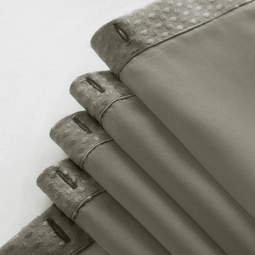 Gray Sheer and Grid Shower Curtain and Liner Set HomeRoots