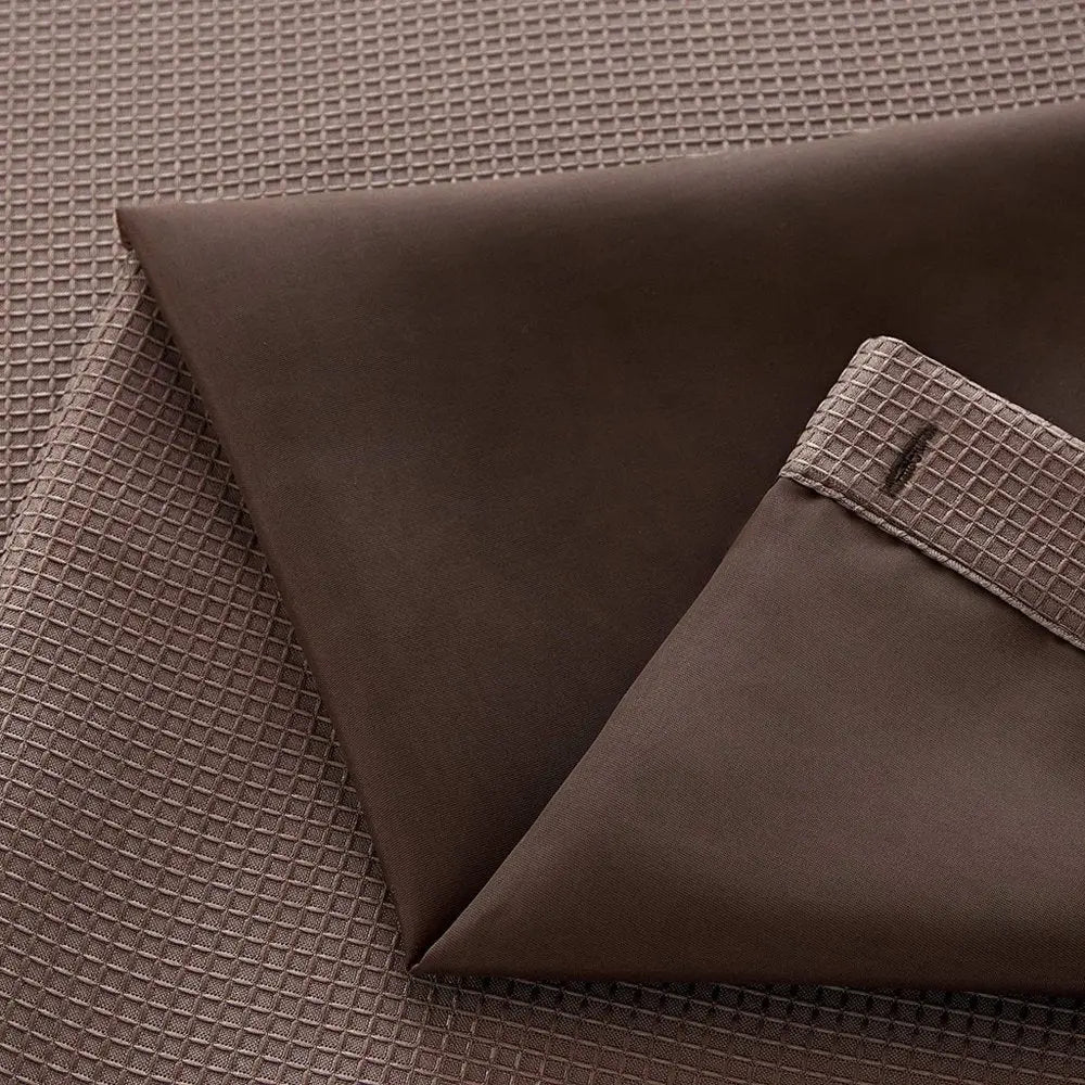 Brown Modern Grid Shower Curtain and Liner Set HomeRoots