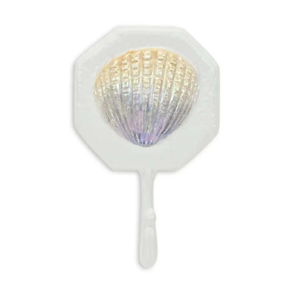 4" Cream And Pearl Cast Iron Seashell Wall Hook - NOBLE HOME INTERIORS