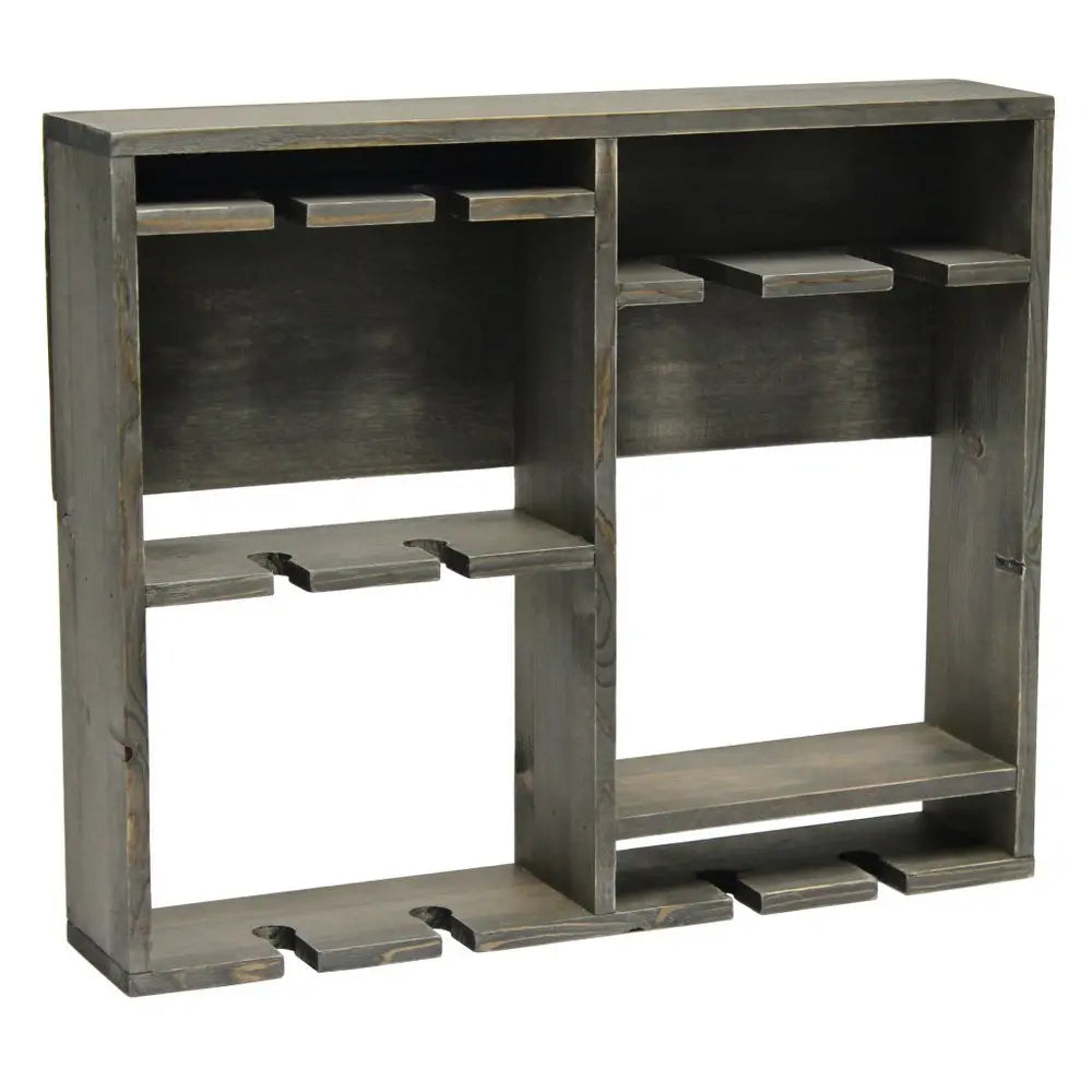 4" Gray Wood Entertainment Organizer - NOBLE HOME INTERIORS