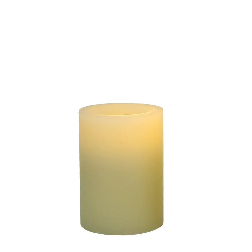 4" Ivory Flameless Pillar Candle - NOBLE HOME INTERIORS