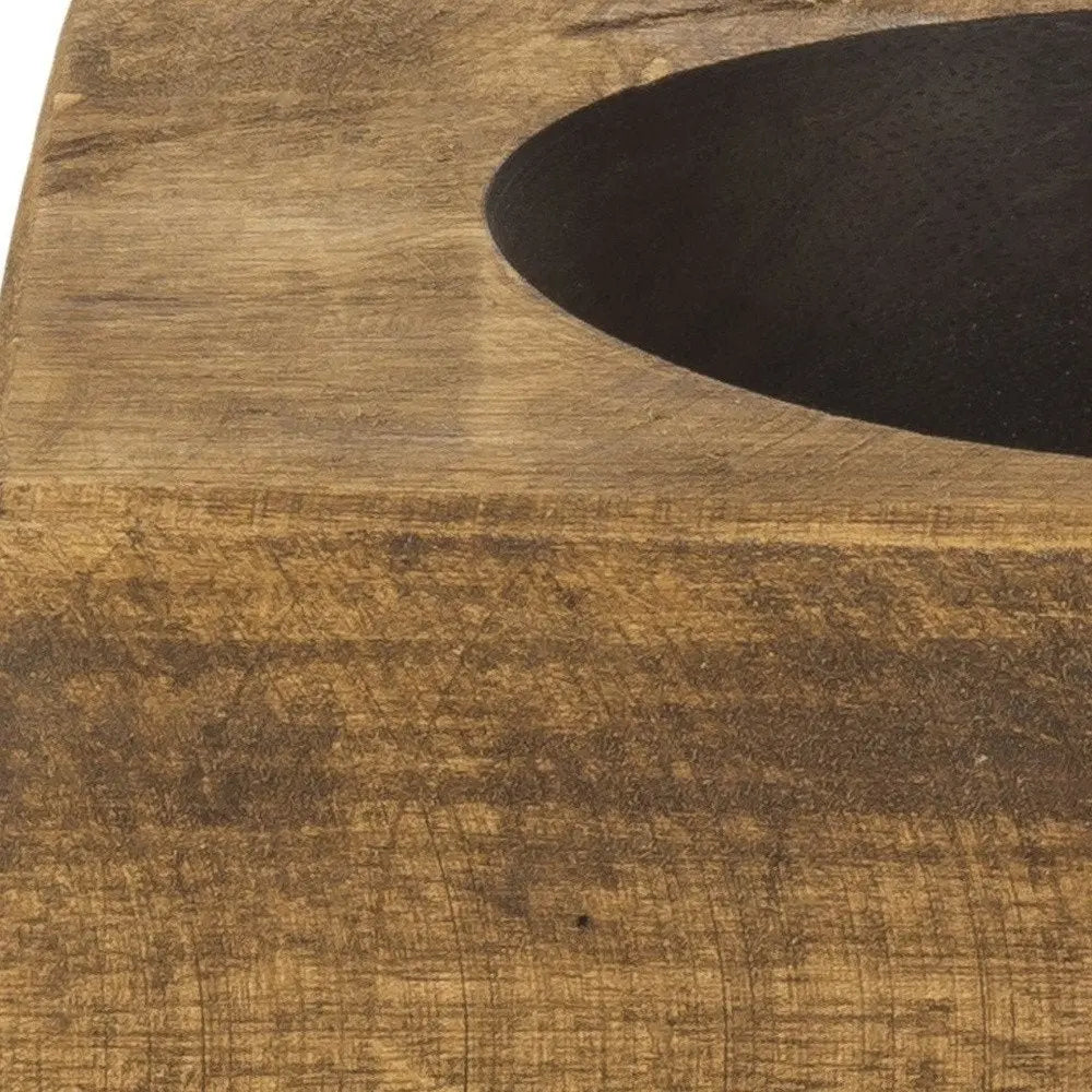 4" Wide Pillar Tabletop Pillar Candle Holder - NOBLE HOME INTERIORS