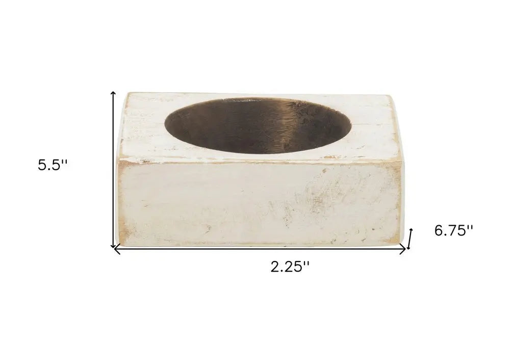 4" Wide Pillar Tabletop Pillar Candle Holder - NOBLE HOME INTERIORS