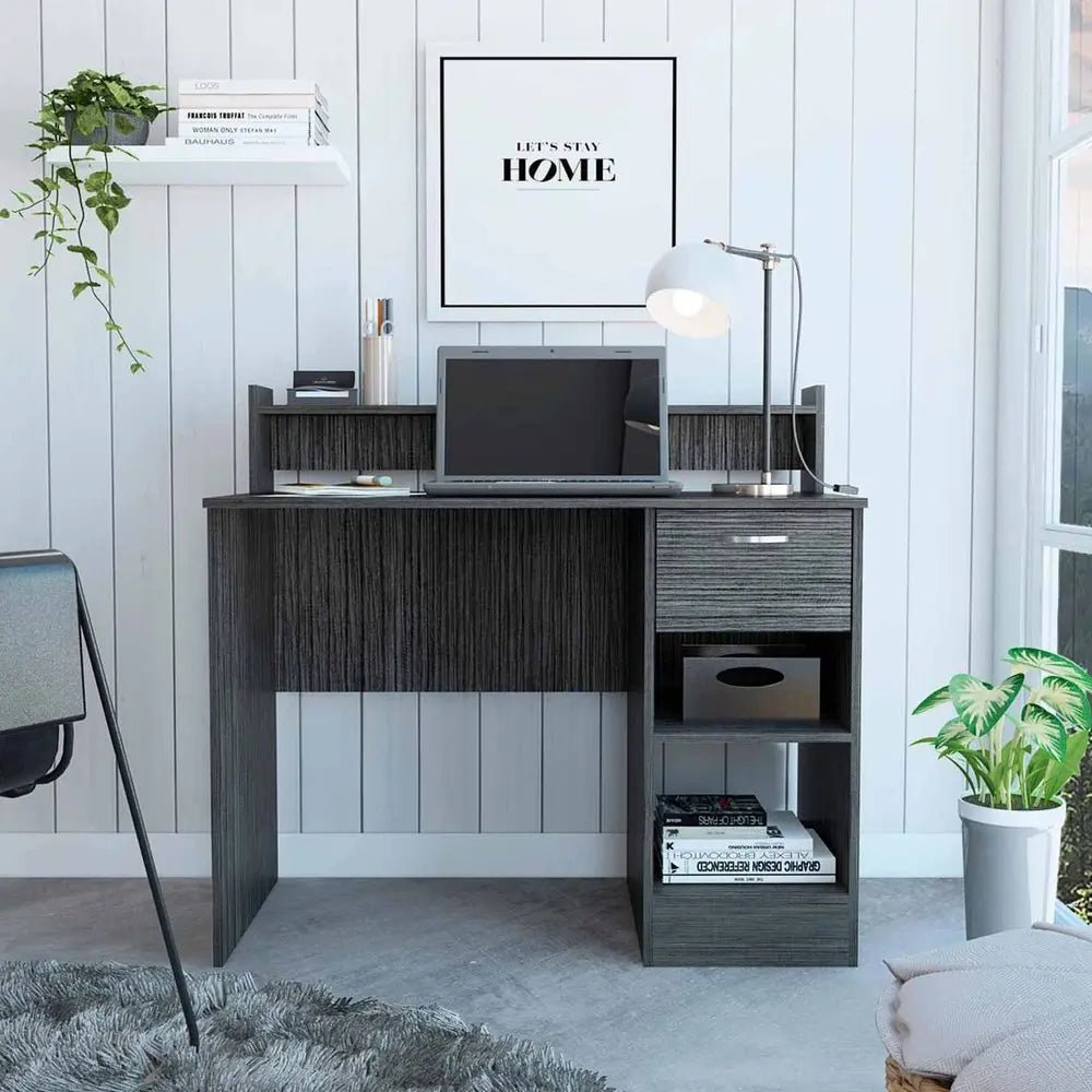 40" Graphite Computer Desk - NOBLE HOME INTERIORS