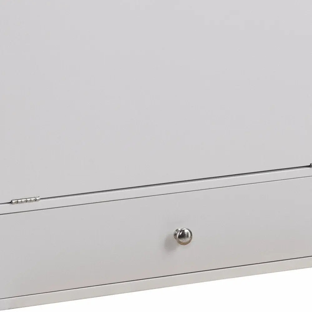 26" White Wall Mounted Floating Desk HomeRoots