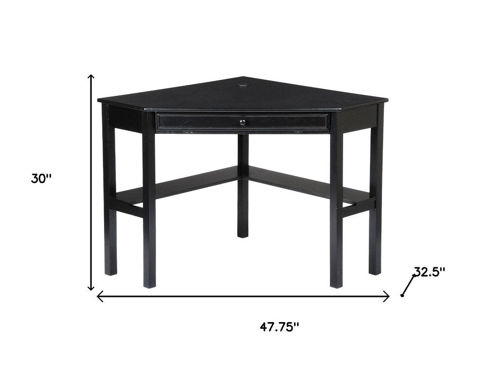 Black Corner Computer Desk
