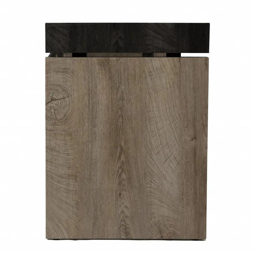 45" Black and Brown Writing Desk HomeRoots