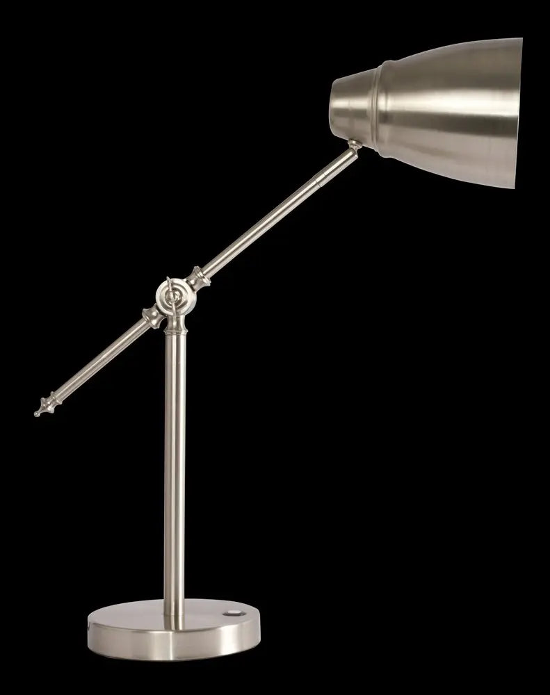 Brushed Silver LED Adjustable Desk Lamp HomeRoots