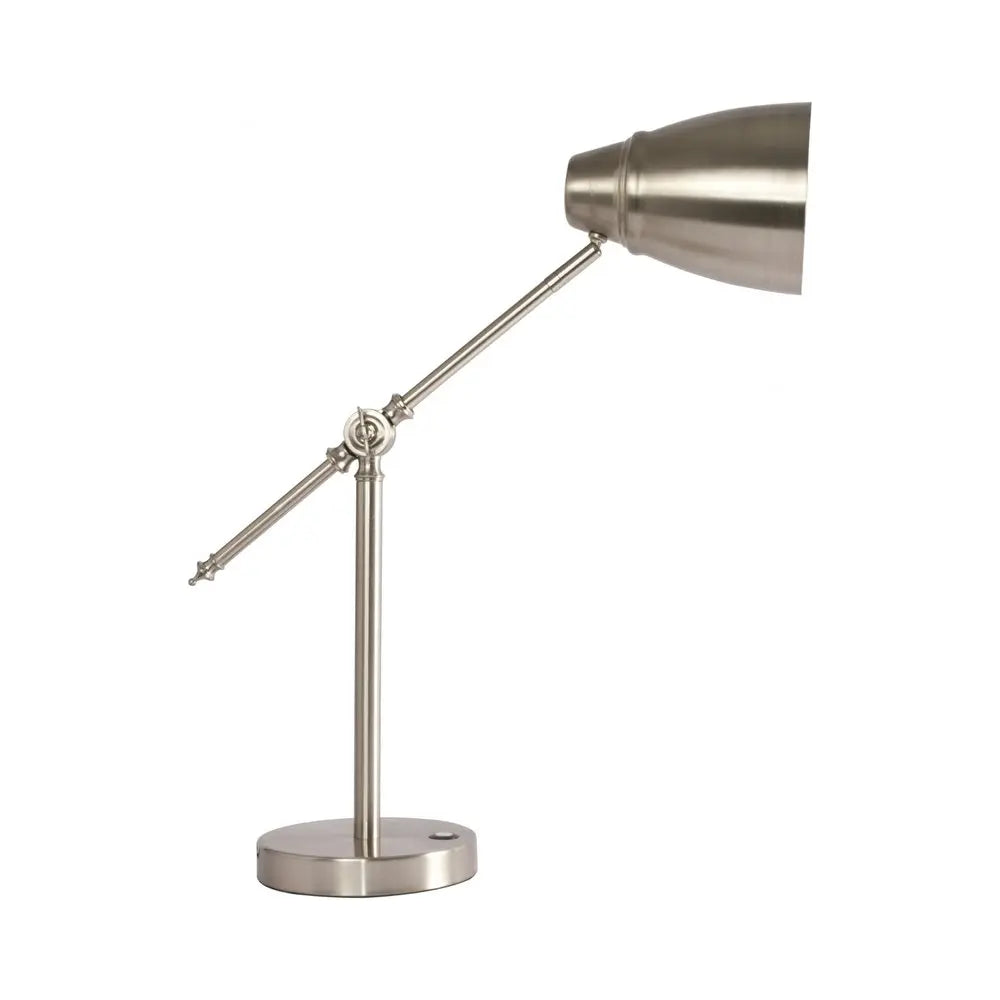 Brushed Silver LED Adjustable Desk Lamp HomeRoots