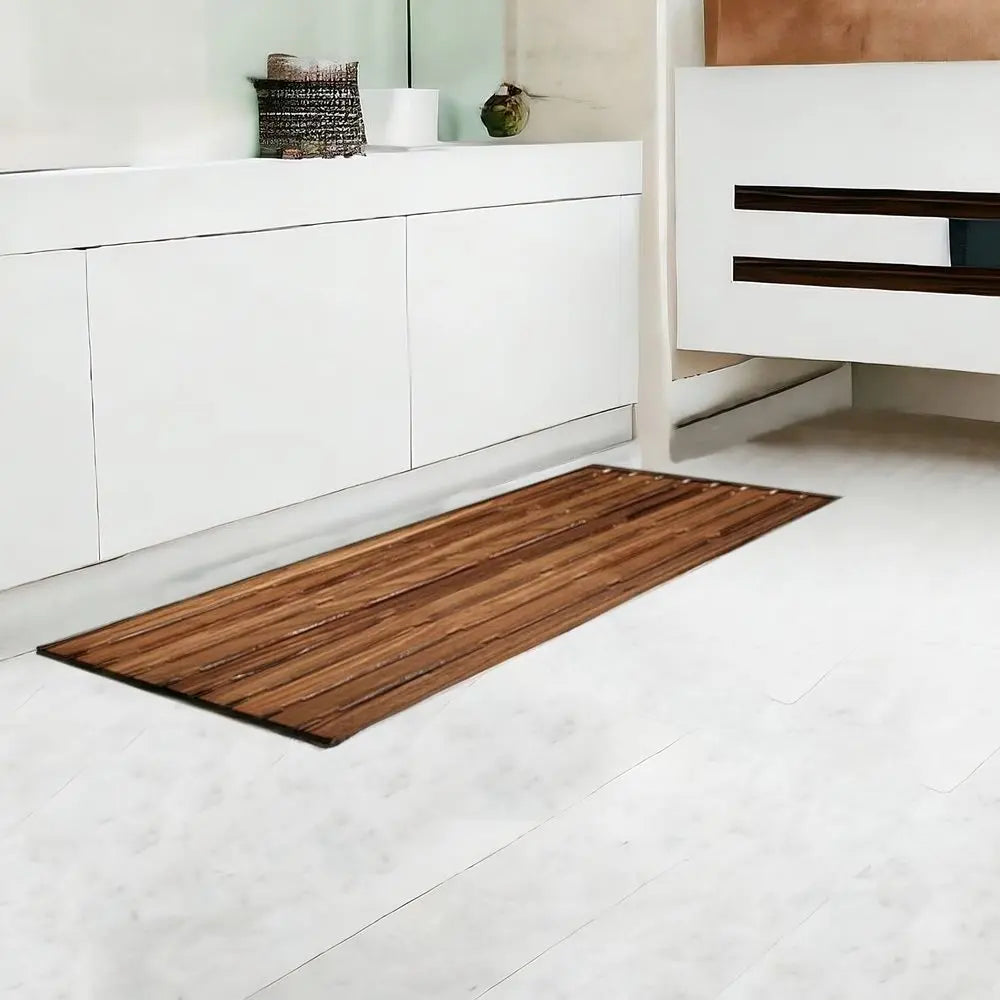 32" Premium Teak Shower Bath Mat HomeRoots