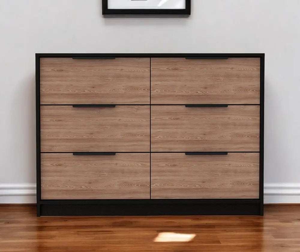 42" Brown and White Four Drawer Dresser HomeRoots