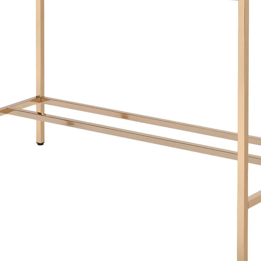 42" Baby Blue and Gold Writing Desk - NOBLE HOME INTERIORS