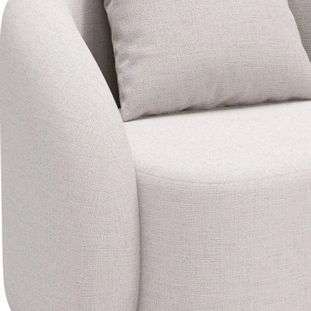 42" Beige Outdoor Accent Chair with Beige Cushions - NOBLE HOME INTERIORS