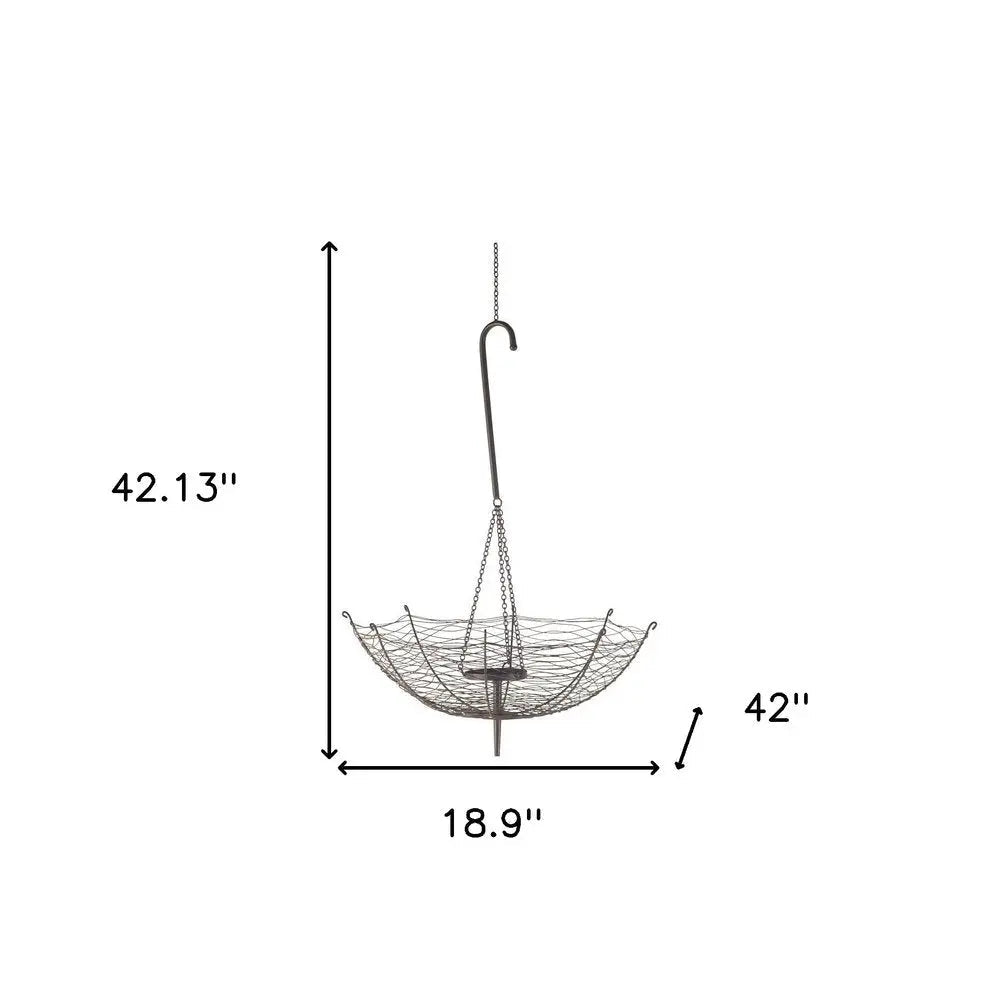 42" Black Distressed Woven Metal Lantern Candle Holder HomeRoots