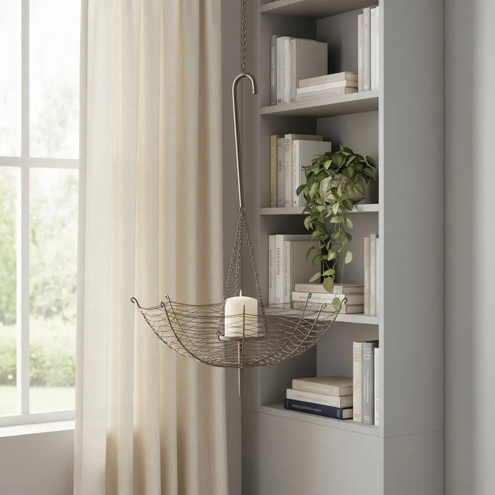 42" Black Distressed Woven Metal Lantern Candle Holder HomeRoots