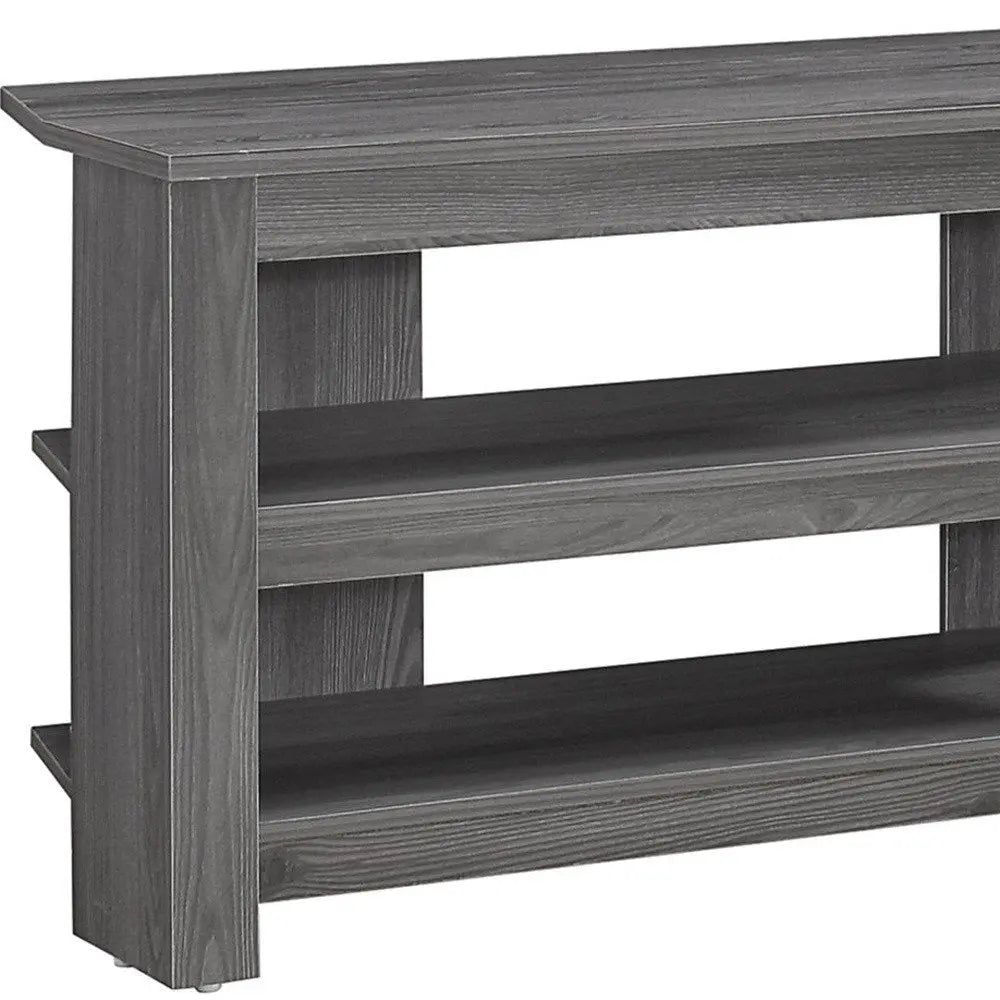 42" Brown Open Shelving TV Stand - NOBLE HOME INTERIORS