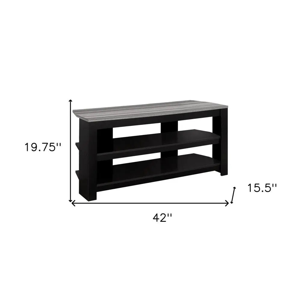 42" Brown Open Shelving TV Stand - NOBLE HOME INTERIORS