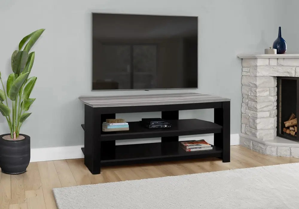 42" Brown Open Shelving TV Stand - NOBLE HOME INTERIORS