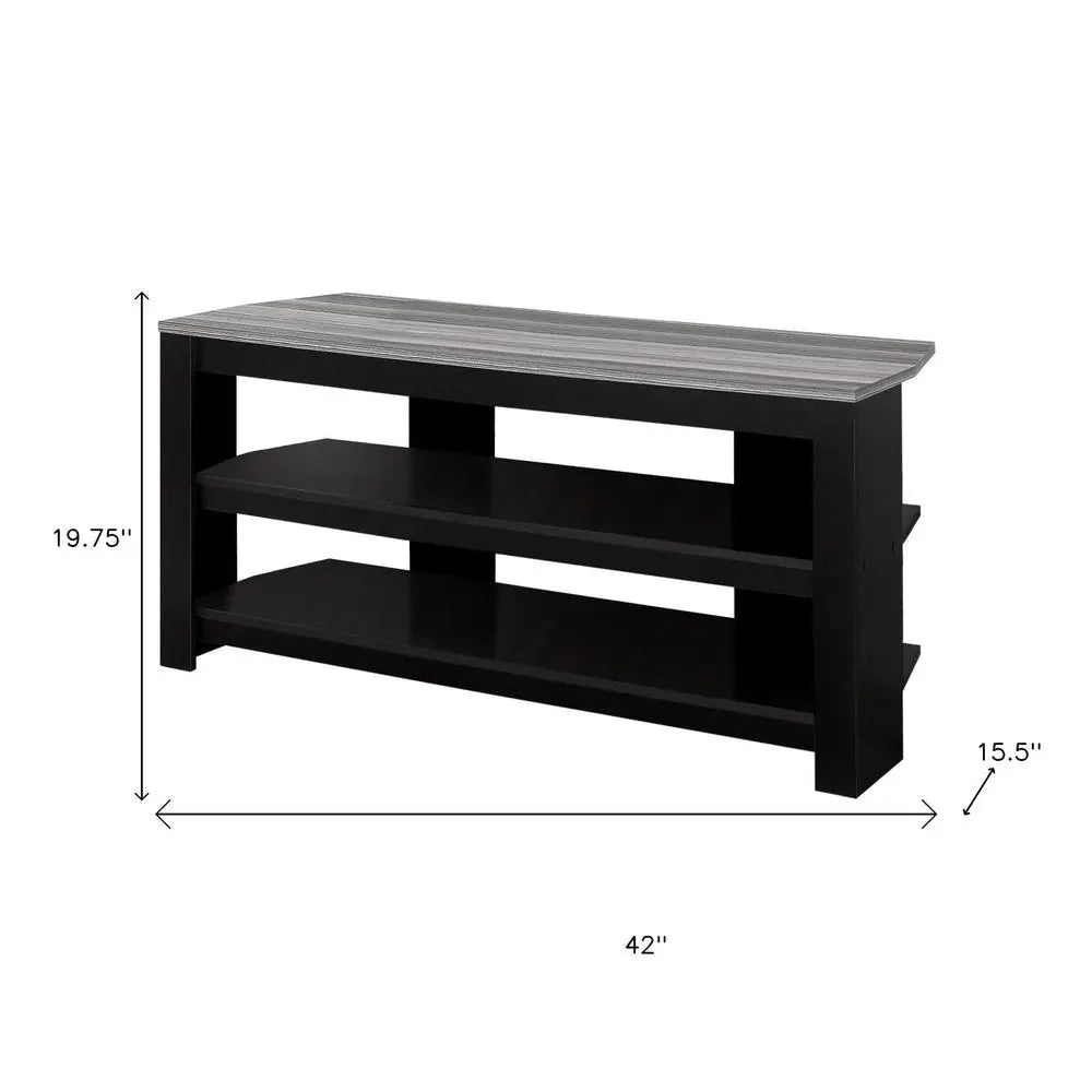 42" Brown Open Shelving TV Stand - NOBLE HOME INTERIORS
