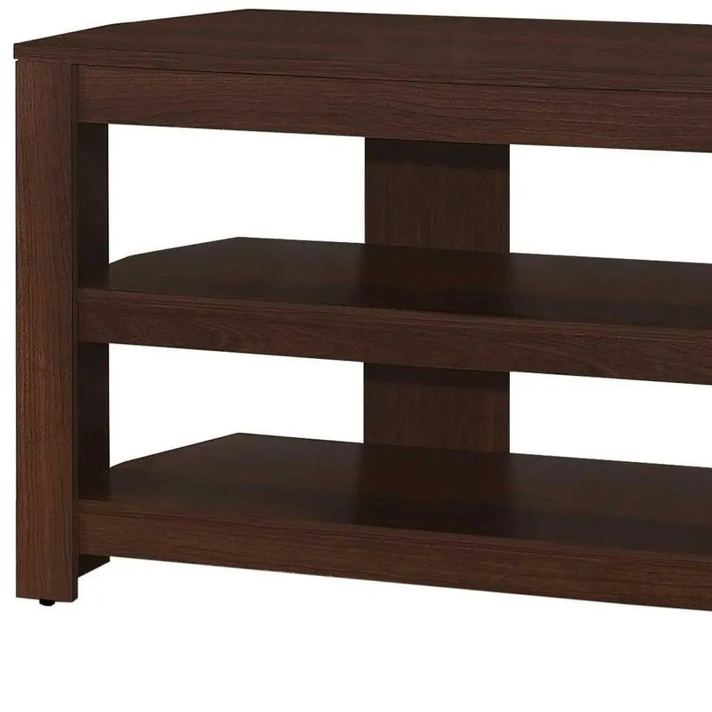 42" Dark Brown Open Shelving TV Stand - NOVA HOME FURNITURE