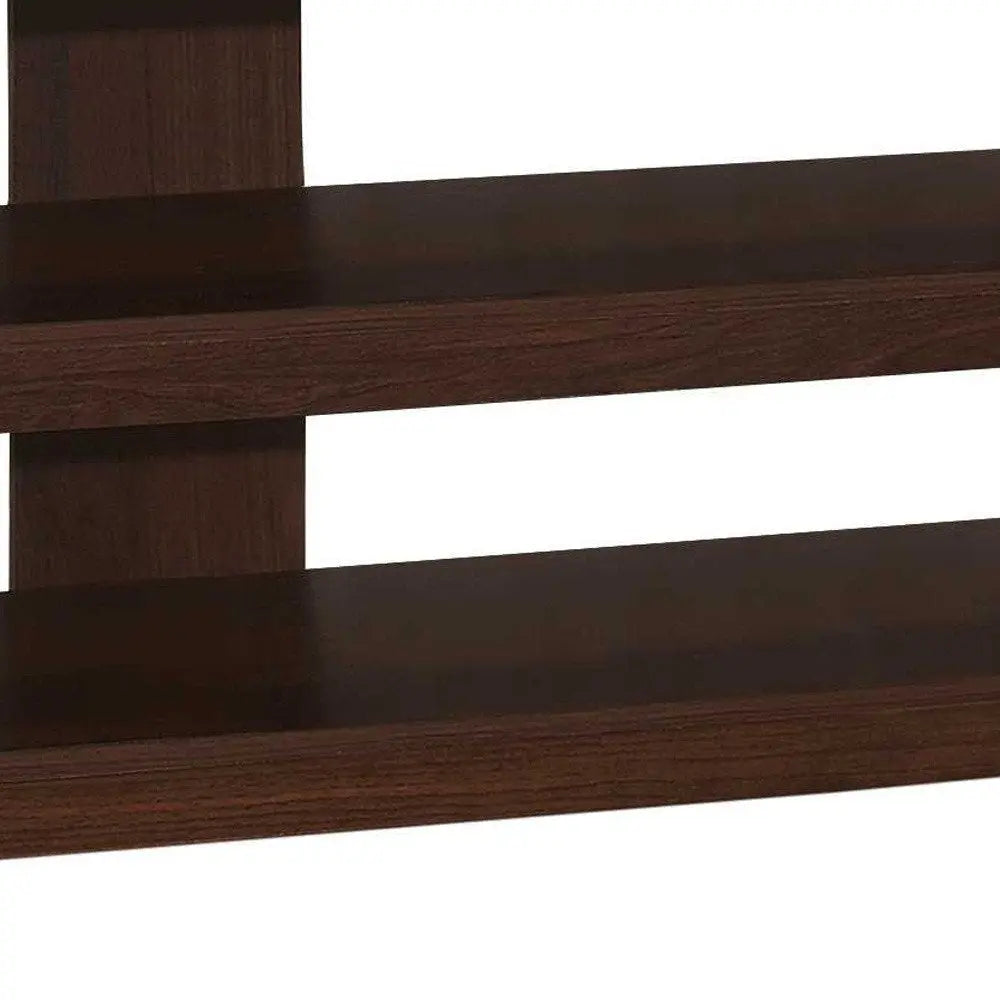 42" Dark Brown Open Shelving TV Stand - NOVA HOME FURNITURE