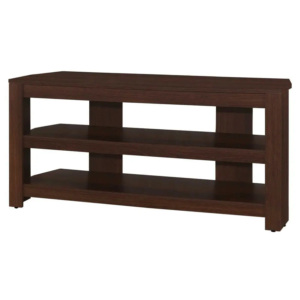 42" Dark Brown Open Shelving TV Stand - NOVA HOME FURNITURE